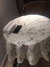 素莎大園桌桌布布藝棉麻小清新圓形圓桌餐桌布小碎花家用餐廳臺布田園 杏色小碎花【蕾絲邊】 圓桌布直徑120cm 曬單實(shí)拍圖
