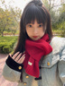星玫蘭妃（star mei lan fei）精選澳洲純羊毛圍巾新款純色百搭男女生冬季保暖針織圍脖情侶 羊毛針織/紅色 現貨 曬單實(shí)拍圖