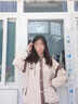 格邏依（GELUOYI）棒球服外套女2025春秋冬新款韓版連帽開(kāi)衫百搭寬松學(xué)生衛衣女裝 杏色【春秋款】 L 【110-140斤】 曬單實(shí)拍圖