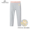 英氏（YEEHOO）兒童褲子女童棉質(zhì)親膚A類(lèi)打底褲休閑可外穿中大童休閑褲長(cháng)褲 灰色 120 曬單實(shí)拍圖
