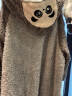 猫人睡袍男士睡衣男冬季珊瑚绒加厚加绒家居服男卡通连帽睡衣咖啡色XL 实拍图