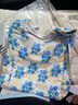 Milkbarn寶寶連體服夏季空調(diào)房睡衣6-24月嬰兒長(zhǎng)袖哈衣爬服 冰藍(lán)雪絨花 80cm (12-18m) 曬單實(shí)拍圖