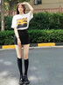 寶娜斯小腿襪子女絲襪美式復(fù)古學(xué)院風(fēng)半截天鵝絨學(xué)生JK長筒打底襪 42CM黑色 均碼 【小腿襪】建議80-120斤 曬單實(shí)拍圖