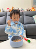 媽貝樂(lè )mombella嬰幼兒寶寶輔食碗嬰兒專(zhuān)用輔食勺自主進(jìn)食套裝6月3歲餐具 淺藍色 曬單實(shí)拍圖