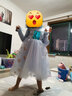 卡瓦拉童裝女童連衣裙子中大兒童夏季薄款公主裙飛袖裙子寶寶小女孩洋氣 紅色 120（建議身高110厘米) 曬單實(shí)拍圖