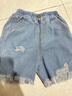 Radinka2026夏新款兒童破洞牛仔短褲男女寶寶休閑五褲外穿中小童褲ELI  小兜破洞淺藍色 牛仔短褲 90 碼/建議身高75-85cm 曬單實(shí)拍圖