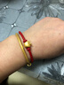阿梵尼圣誕節(jié)禮物 黃金蘋(píng)果轉(zhuǎn)運(yùn)珠手鏈女 3D硬金紅繩 送女友 足金平安果紅繩款 曬單實(shí)拍圖