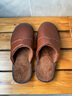啄木鳥(niǎo)【頭層牛皮】真皮拖鞋男女居家冬季加厚保暖棉拖鞋室內防滑包頭 棕色 39-40 曬單實(shí)拍圖