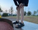 Jeep吉普涼鞋男夏季辦公外穿潮流防滑軟底舒適新款開車海邊沙灘涼拖鞋 墨黑 42-43 曬單實(shí)拍圖