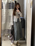 FEISIMI輕奢品牌夏季半身裙子2025夏天新款女裝衣服魚尾裙遮胯a字裙子 復古藍 L 曬單實拍圖