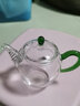 豐陶張生 耐熱玻璃茶壺加厚透明迷你泡茶壺功夫茶具泡茶器日式茶壺家用 玻璃 貴妃壺綠 曬單實(shí)拍圖