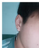 締晶十字架925銀耳環(huán)男生日禮物送男生長(cháng)短款簡(jiǎn)約流蘇耳釘單只一對 曬單實(shí)拍圖