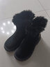 達芙妮雪地靴女加絨加厚棉靴女厚底粗跟保暖短靴時(shí)尚百搭女靴4622608008 黑色（加絨） 38  曬單實(shí)拍圖