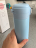 悠賽迷你保溫杯304不銹鋼彈跳杯女小巧口袋杯學生便攜隨手水杯子 天空藍300ML 曬單實拍圖
