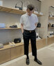 巴利（BALLY）豆豆男鞋新品男士皮革駕駛鞋豆豆鞋金屬LOGO休閑鞋 6304973 黑色 42 曬單實(shí)拍圖
