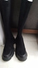 森達(dá)彈力靴女顯瘦厚底增高長(zhǎng)筒靴ZTE30DG4 黑色 35 曬單實(shí)拍圖