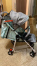 兔小迪推車(chē)嬰兒車(chē)推車(chē)輕便折疊可坐可躺兒童寶寶小孩四輪手推車(chē)一鍵收車(chē) 四輪雙手收可坐躺薄荷綠棉墊底框 曬單實(shí)拍圖