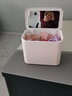 達純化妝品收納盒桌面箱鏡面首飾防塵可手提箱大容量護膚品口紅置物架 普通款小號粉色-無(wú)燈 曬單實(shí)拍圖