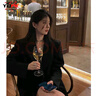 YOMC黑色西裝外套女2025新款春秋百搭小個(gè)子今年流行感炸街休閑小西服 黑色 XL 【適合125-140斤】 曬單實(shí)拍圖