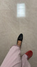 73Hours【倪妮同款】女鞋奶酪包春秋新款一腳蹬平底單鞋通勤樂(lè )福鞋女 黑色 38 曬單實(shí)拍圖