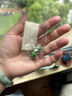 OSZ綠色耳環(huán)翡翠干青玉石耳墜感耳飾女生新中式耳鉤小眾獨(dú)特翠縈 12mm翠縈耳鉤 曬單實(shí)拍圖
