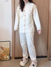 雅鹿棉睡衣女2025春秋季新款長(cháng)袖新中式甜美少女休閑外穿家居服套裝 88004G[100%純棉 抗菌] L [建議100 120斤] 曬單實(shí)拍圖