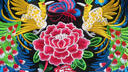 脆團民族特色新款女包民族風(fēng)繡花包刺繡帆布小包中年女士雙層手提包 牡丹花紅色 曬單實(shí)拍圖