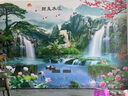 竹木纖維碳晶板電視背景墻客廳影視墻仿大理石山水集成墻板木飾面 竹纖維3D啞光/平米 平米 曬單實拍圖