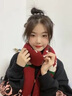CRANTA KOMEIA紅色百搭韓版針織毛線圍巾秋冬季生日七夕情人節(jié)禮物 雪花鹿紅 高級感輕奢送女朋友實(shí)用老婆 曬單實(shí)拍圖