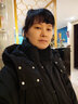 鴨鴨（YAYA）中老年羽絨服女2024冬季短款立領(lǐng)印花加厚保暖媽媽裝外套MDM 淺咖色 170/92A(XL) 曬單實拍圖