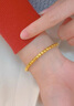 IS YOU黃金轉(zhuǎn)運(yùn)珠金手鏈女生純金手串足金生日情人節(jié)禮物送女友老婆媽媽 足金轉(zhuǎn)運(yùn)珠手串+品牌禮盒 金重約4g 曬單實拍圖