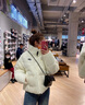 耐克（NIKE）  Nike耐克夾克女裝秋冬新款羊羔絨休閑羽絨外套 DD4655-715 M 曬單實(shí)拍圖