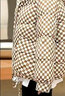 歐洛黛棉服女秋冬新款棉襖子冬天衣服韓版顯瘦寬松棋盤格加厚棉衣外套女 咖色格子 2XL 曬單實拍圖