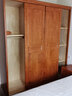 初屋 衣柜 實(shí)木衣柜現代中式橡膠木推拉門(mén)簡(jiǎn)約衣柜帶鏡大衣櫥臥室家具 4門(mén)衣柜 高2.1米（顏色備注） 曬單實(shí)拍圖