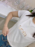 GOLDJEANNIE黑色短袖t恤女短款露臍2024夏季新款韓版純棉修身高腰漏肚臍上衣 黑色 S 90斤以下 曬單實(shí)拍圖