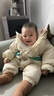 乖奇熊【鵝絨三防】寶寶羽絨服連體衣秋冬連帽保暖衣服嬰兒可愛哈衣外穿 杏色 90cm 曬單實(shí)拍圖