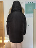 艾珠兒（Aizhuer）大毛領(lǐng)派克服羽絨棉服女冬季新款工裝連帽加厚保暖棉襖棉衣外套潮 黑色 M （建議100-110斤） 曬單實(shí)拍圖