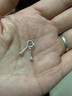 芙蕖99足銀耳釘耳飾女款圓珠彎鉤迷你白銀飾 3MM【一對(duì)價(jià)】 曬單實(shí)拍圖