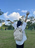 MYD背包女雙肩包書(shū)包旅行設計感小眾女大學(xué)生旅游輕便大容量旅行 果仁 中包 曬單實(shí)拍圖