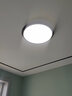 雷士照明（NVC）led吸頂燈具廚房燈圓形臥室房間燈陽臺(tái)燈走廊燈過道玄關(guān)燈餐廳燈 24瓦三段調(diào)光395*70mm【啞黑】 曬單實(shí)拍圖
