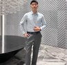 沙馳（SATCHI）男裝男士襯衫春季新款商務(wù)宴會(huì )細條紋長(cháng)袖襯衣 淺灰藍 44 曬單實(shí)拍圖