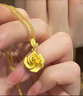 中國黃金（CHINA GOLD）黃金項鏈女足金玫瑰花套鏈節(jié)送媽媽老婆女友情人母親節(jié)生日禮物 絢爛玫瑰套鏈（約5.2g） 曬單實拍圖