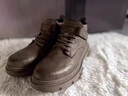西域駱駝（VANCAMEL）秋季馬丁靴男鞋秋季真皮2025新款英倫高幫免系帶休閑復古工裝皮鞋 卡其 42 曬單實(shí)拍圖