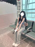 珂卡芙（KEKAFU）板鞋女米色厚底增高休閑鞋2024秋新款百搭時尚透氣運動小白鞋女 米黑（升級款） 37 曬單實拍圖