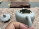 周澤堂 【新年禮物】天青汝窯茶壺 景德鎮高檔陶瓷茶水分離功夫泡茶壺 抱月德鐘壺 270ml 曬單實(shí)拍圖