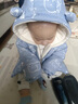 宜爽兒嬰兒秋冬裝棉衣服兒童棉服男女寶寶冬季加厚外出棉襖加絨外套連帽 藍色動物【建議拍大一碼】 130 曬單實拍圖