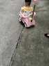 鶴琳特四輪可坐人兒童電動(dòng)車(chē)寶寶小汽車(chē)孩子玩具大人可推車(chē)充電童車(chē)禮物 草莓粉【大電瓶＋腳踏油門(mén)】 推桿護欄+藍牙音樂(lè ) 曬單實(shí)拍圖