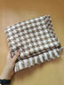 鑫諾翔圍巾女冬季保暖情侶針織格子圍脖韓版百搭流蘇撞色千鳥(niǎo)格送女友禮 千鳥(niǎo)格卡其色 曬單實(shí)拍圖