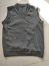 漢角 男士毛衣背心秋冬季加絨加厚保暖馬甲無(wú)袖坎肩毛織純棉V領(lǐng)內搭男 916深灰色【不加絨】 XXL/180【135-150斤穿】 曬單實(shí)拍圖