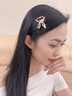 卡瑪倫（KAMALUN）2025新款小兔子發(fā)夾女劉海側(cè)邊夾輕奢發(fā)卡鴨嘴夾桃花發(fā)飾送女友 桃花兔子-側(cè)邊夾（不刻字） 曬單實拍圖